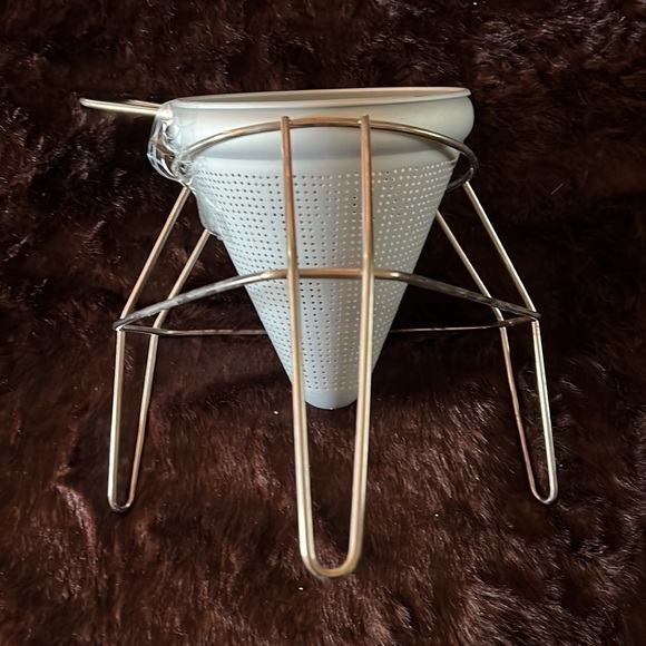 ALUMINUM Canning Strainer Cone Sieve Food Mill 2 Piece Set - Picture 3 of 4